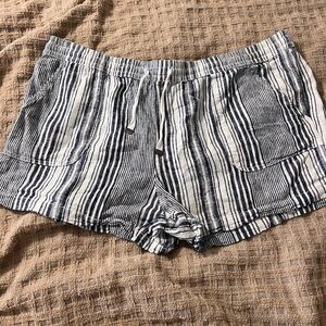 Walmart linen shorts, size 3XL bluish color stripe